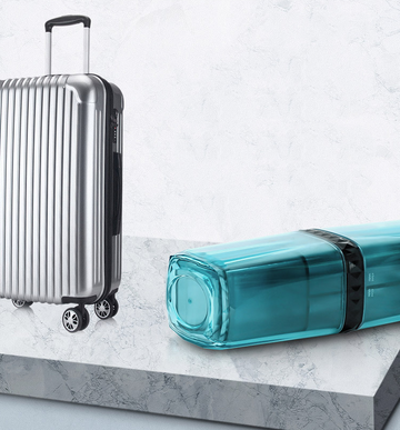 Tasse de lavage de diamant en cristal transparent de costume de voyage, costume de lavage portable de costume de voyage